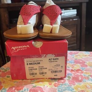 Arizona Sari hot pink sandals